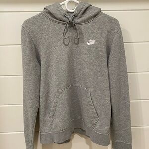 Nike Grey Womens Sportswear Club Fleece Pullover Hoodie